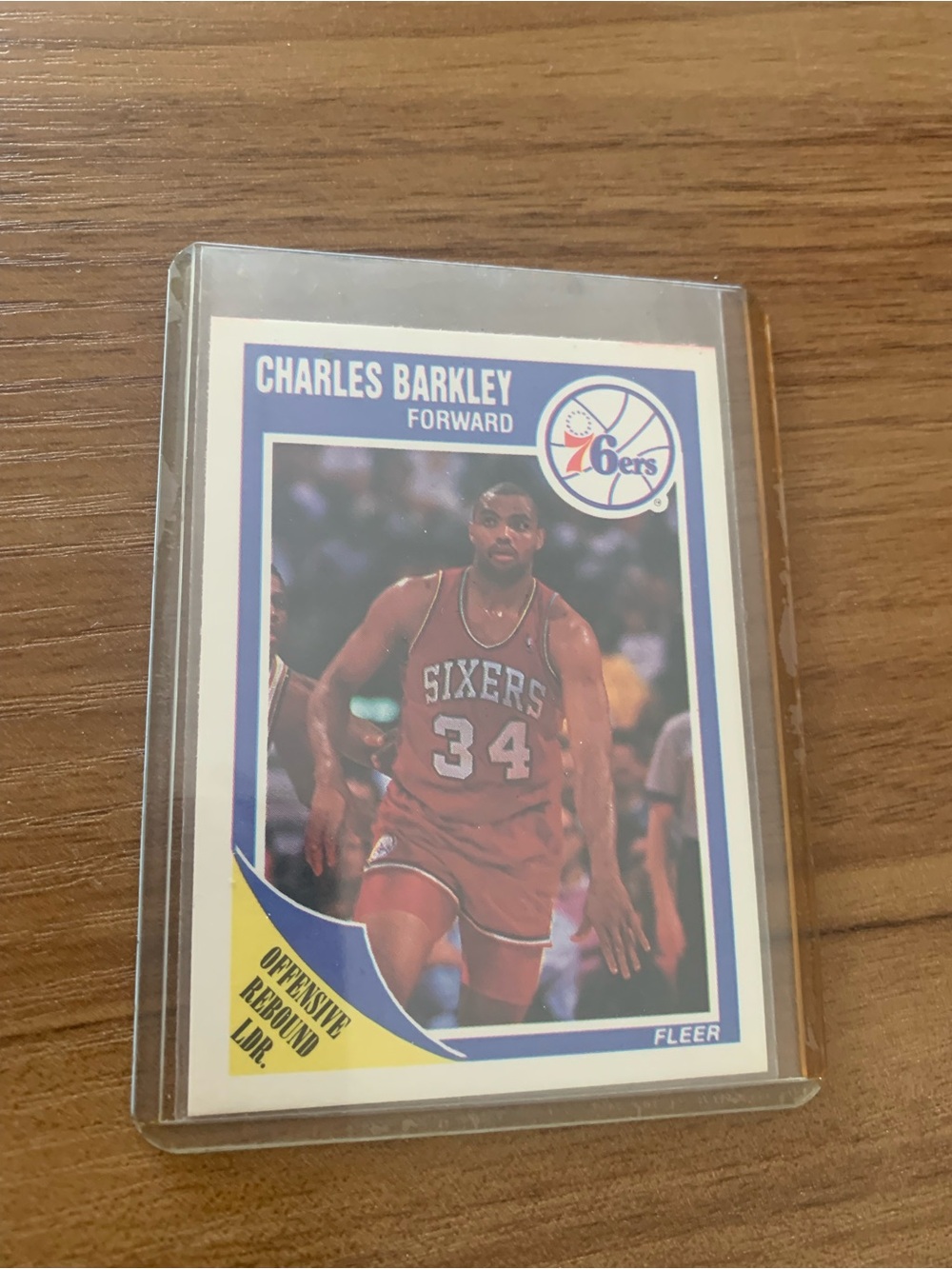 Charles Barkley 76ers Fleer Basketball Card - Blue/White/Red
